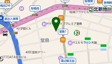 本間ゴルフ堂島店の地図画像