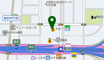 ゴルフ5東大阪長田店の地図画像