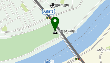 つるやゴルフGC神崎川店の地図画像