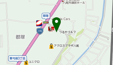 つるやゴルフ八尾店の地図画像