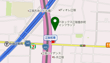 つるやゴルフ江坂店の地図画像