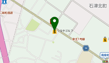 つるやゴルフ堺石津店の地図画像