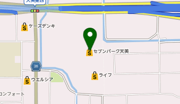 ジョーシンセブンパーク天美店の地図画像