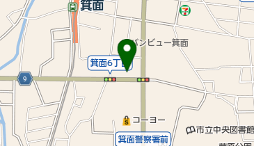 木下ブックセンターサンクスみのお店の地図画像