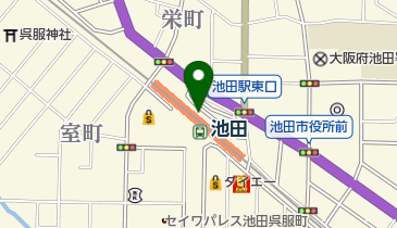 ブックファースト池田店の地図画像