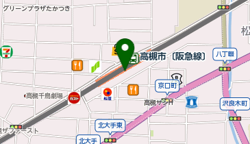 ブックファーストエミル高槻店の地図画像