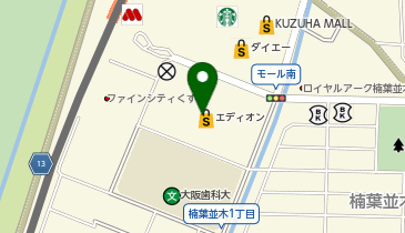 ヴィレッジヴァンガード京阪くずはモール店の地図画像