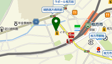 222枚方店の地図画像