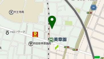 ワッツ美章園店の地図画像