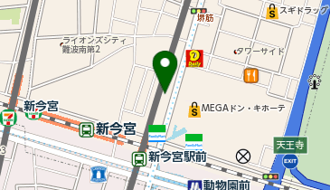 ダイソー新今宮店の地図画像