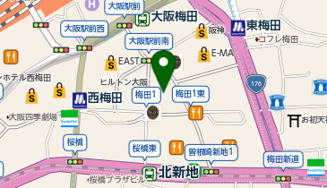 ダイソー梅田DTタワー店の地図画像