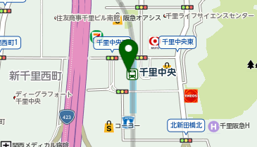 靴チヨダ千里中央店の地図画像