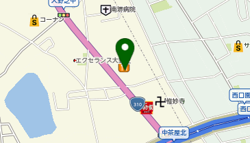 auショップ大野芝の地図画像