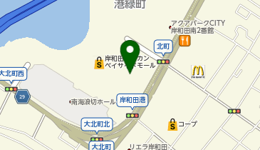 ワイモバイル岸和田カンカンの地図画像