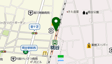 ソフトバンクビエラ桃谷の地図画像