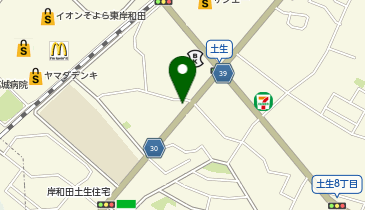 ソフトバンク東岸和田の地図画像