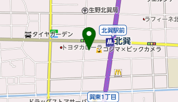 大阪トヨタSouth生野店の地図画像