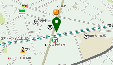 大阪トヨペット上新庄店の地図画像