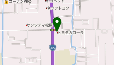 トヨタカローラ南海松原店の地図画像