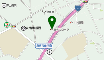 トヨタカローラ南海泉南店の地図画像