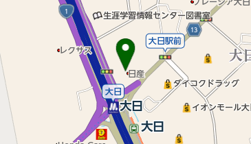 日産大阪守口大日店の地図画像