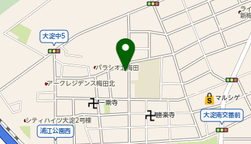 日産大阪大淀福島店の地図画像