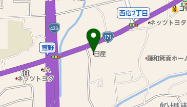 日産大阪箕面店の地図画像