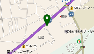 日産大阪箕面牧落東店の地図画像