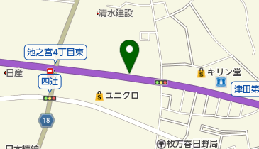 枚方オートバイセンターの地図画像