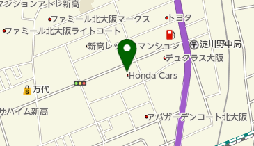 Honda Cars大阪淀川店の地図画像