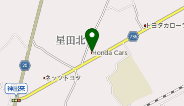Honda Cars大阪交野西店の地図画像