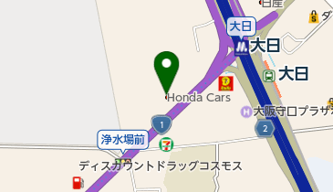 Honda Cars大阪大日店の地図画像