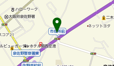 Honda Cars泉州泉佐野市役所前店の地図画像