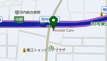 Honda Cars北河内東大阪中野店の地図画像