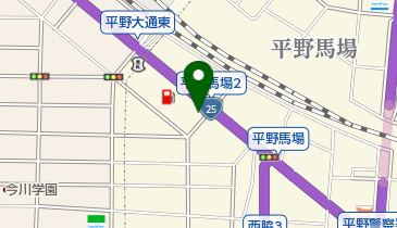 Honda Cars大阪平野西脇店の地図画像