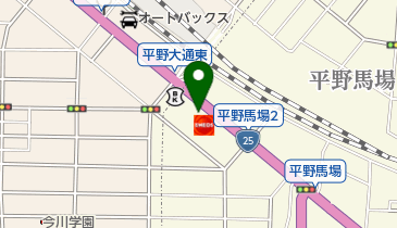 関西マツダ平野店の地図画像