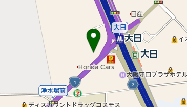 大阪ダイハツ販売守口店の地図画像