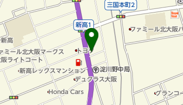 アラキモータースの地図画像