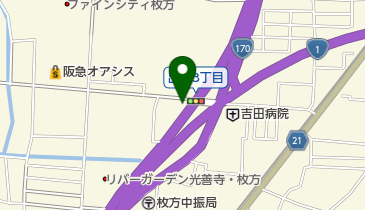 YSP枚方南の地図画像