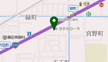 トヨタモビリティ新大阪U-Car高槻店の地図画像