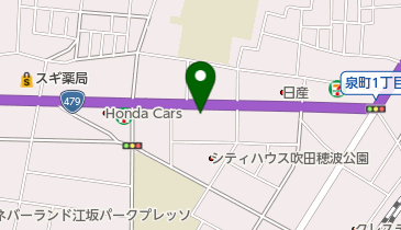 トヨタモビリティ新大阪U-Car吹田店の地図画像