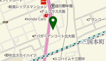 大阪トヨタNorthサンテラス十三の地図画像