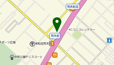 泉南三菱自動車販売岸和田東店の地図画像