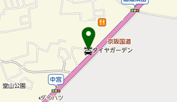 タイヤガーデン枚方の地図画像