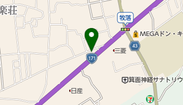 日邦レンタカー箕面牧落営業所の地図画像