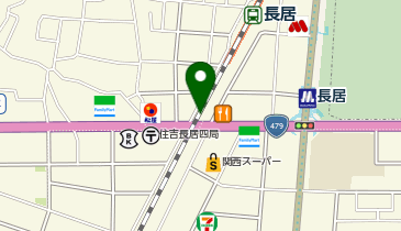 日産レンタカー長居駅前店の地図画像