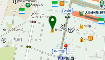 天丼てんやあべのキューズモール店の地図画像