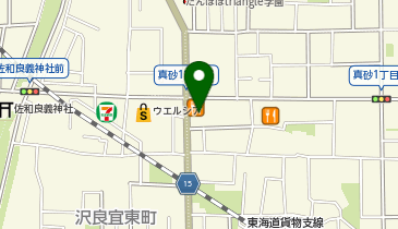 吉野家茨木真砂店の地図画像