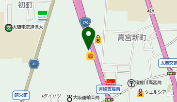 松屋寝屋川店の地図画像