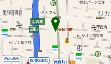 米牛南森町店の地図画像